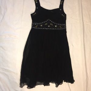 Black beaded boutique dress, size S